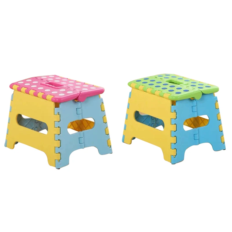 

New Plastic Folding Step Stool Home Train Outdoor Storage Foldable Outdoor Storage Foldable Kids Holding Stool Camping