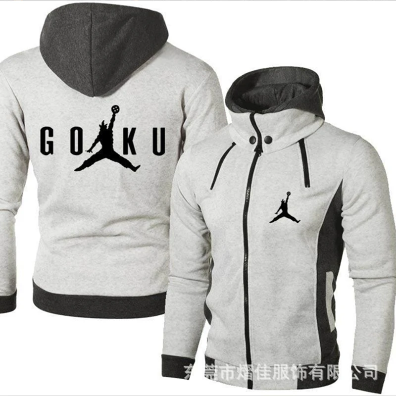 

Новинка 2021, мужская одежда GOKU, свитшот, повседневная мужская куртка, флисовые теплые толстовки, качественная спортивная одежда в стиле Хара...