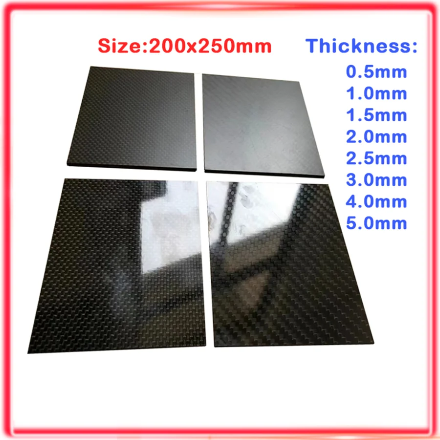 

1 шт. 200x250 мм 3K доска из углеродного волокна, пластина и лист, толщина 0,5 мм, 1 мм, 1,5 мм, 2 мм, 3 мм, 4 мм, 5 мм, углеродное волокно, модель Materia