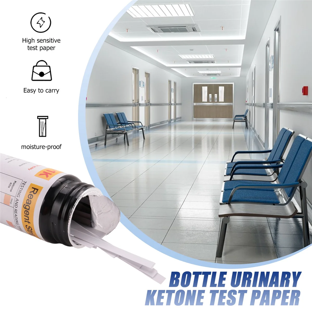 100 шт./бутылка полоски для кетонов домашний кетоз анализа мочи похудения