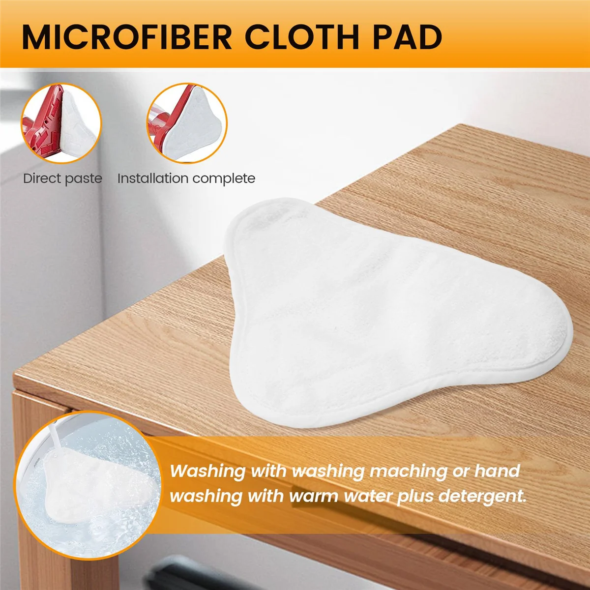 Сменная паровая швабра из микрофибры 10 шт. для швабры H2O X5 треугольная