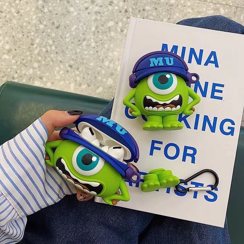 

Cool Monsters, Inc Mike Wazowski Earphones Case for Apple AirPods Air Pods 1 Pro 2 3 Cover Headphone Shockproof Box