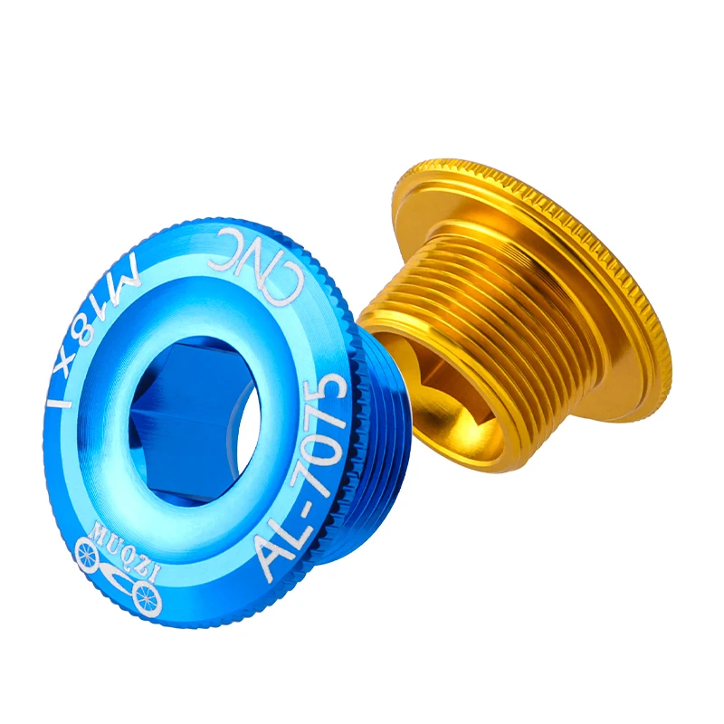 Dental Plate Cover Crank Screw Cap M18 MTB Crankset Crank Cover Aluminum BMX NRoad Bike Fitting 9 Colors