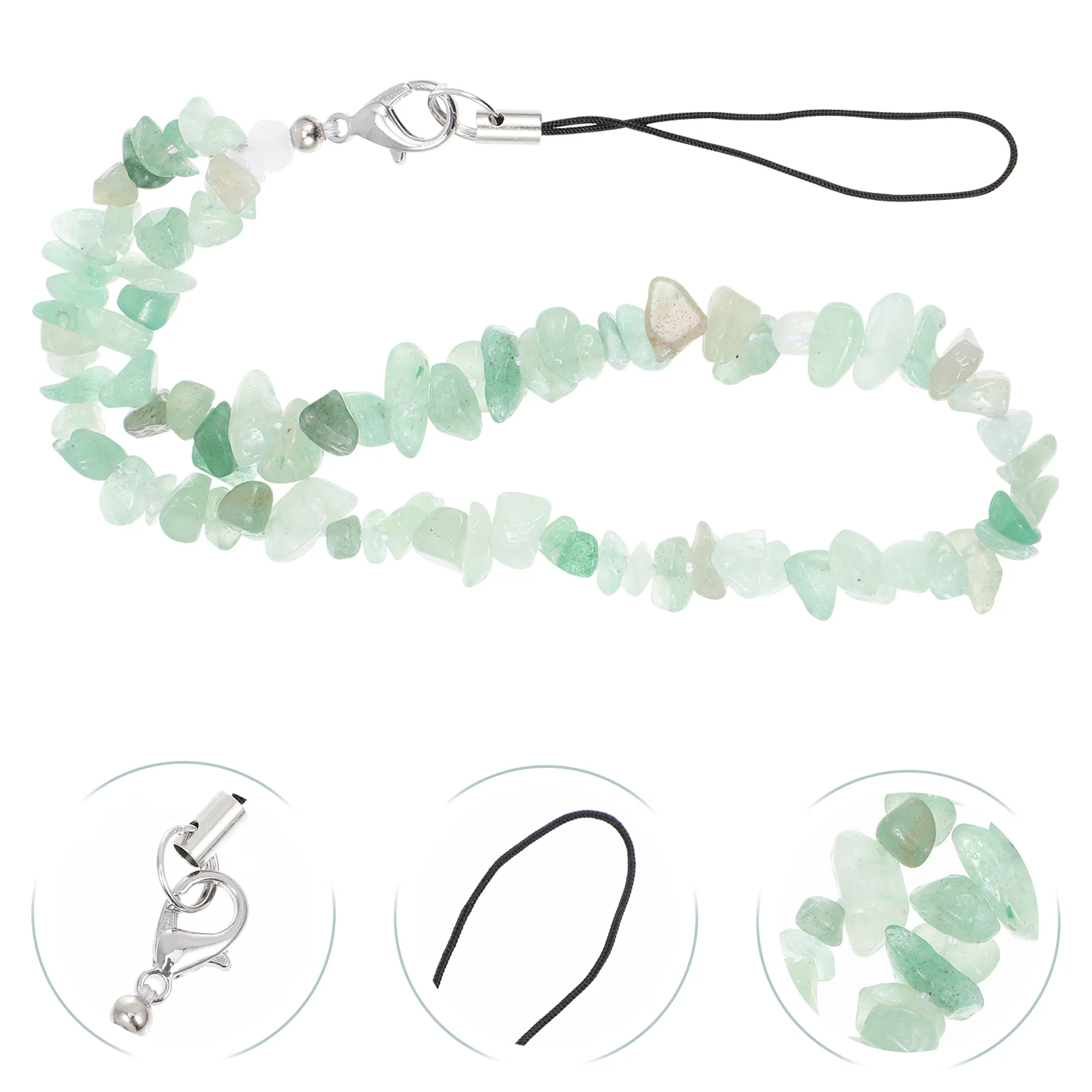 

Strap Lanyard Chain Wrist Charms Beaded Crystal Cell Charm Mobile Hangingrope Case Chains Cute Keyaesthetic String Id Decor