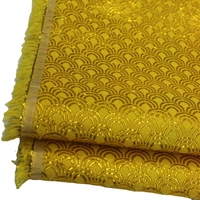 wide 55 chinese costume lace lacing material trim diy metallic cloth gold silk jacquard brocade fabric fish scale patterns