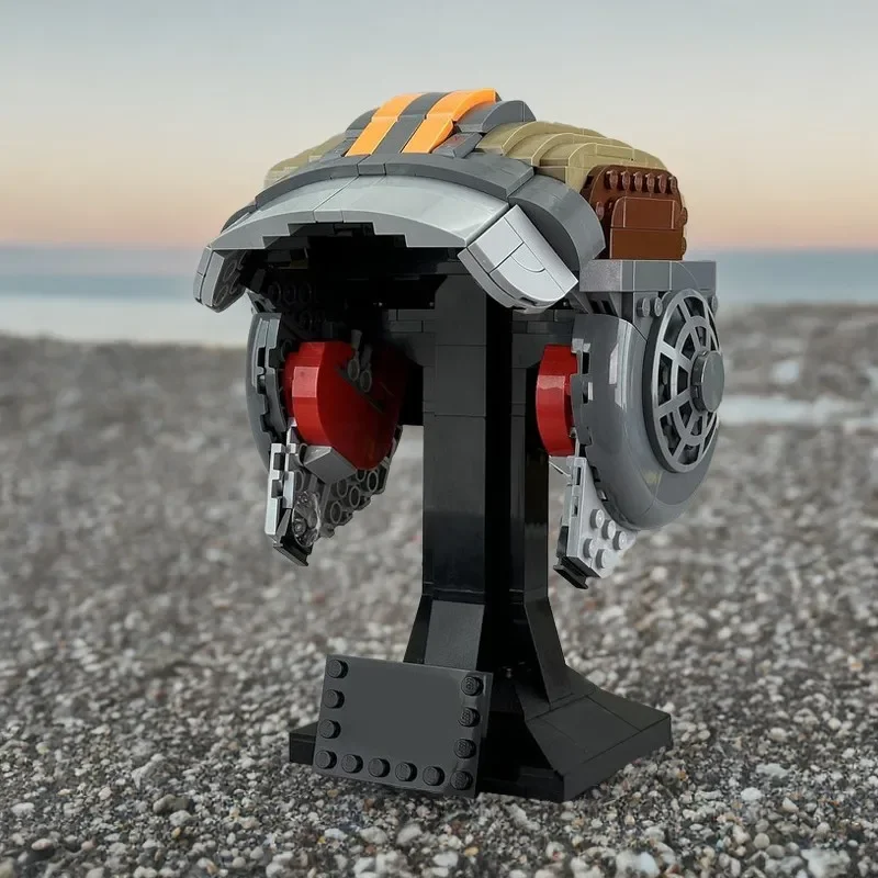 Фото 633 детали MOC: Шлем Омега из Star Wars, Шлем Бад-Бэч, классическая реплика, модульная сборная образовательная модель, конструктор DIY №1