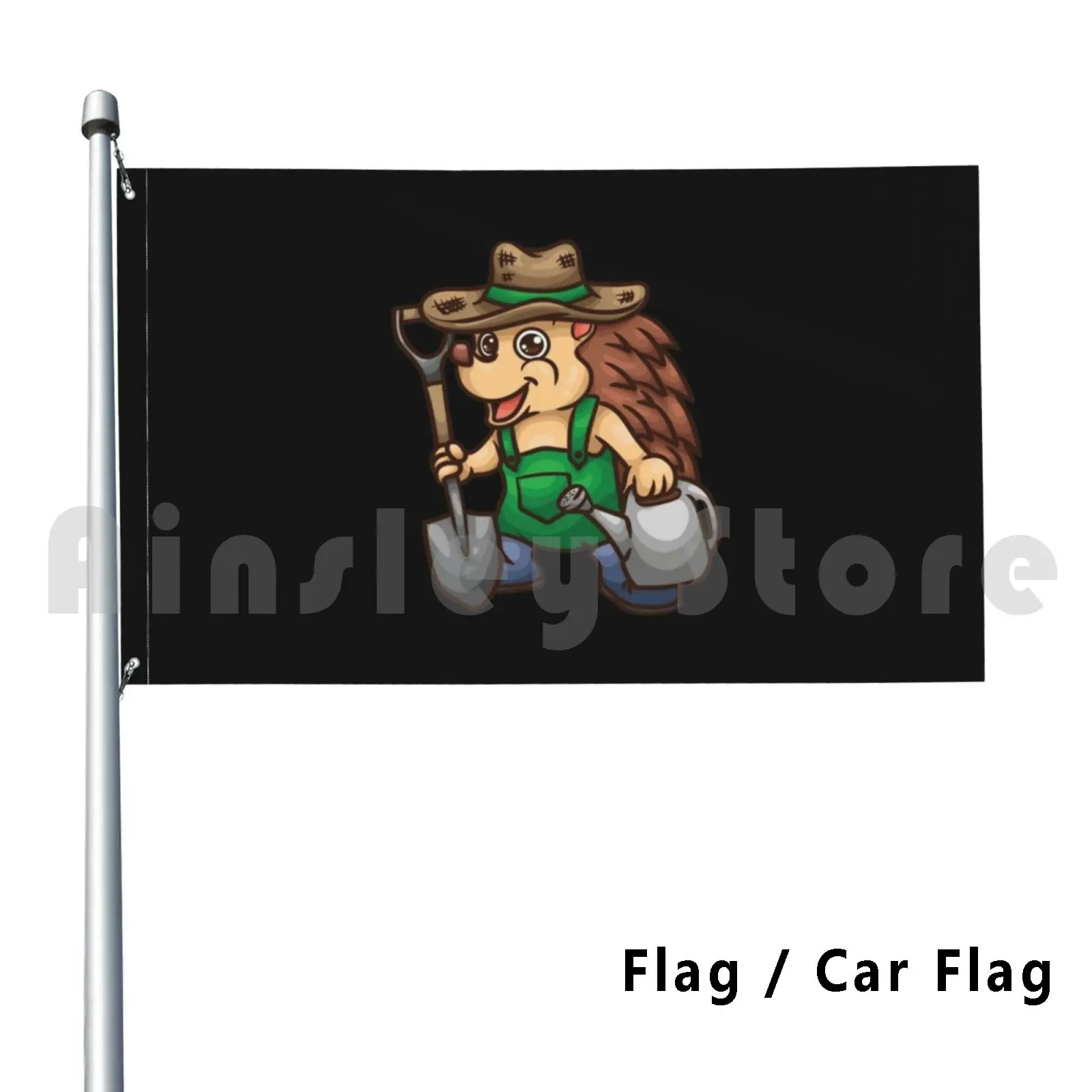 

Gardening-Hedgehog Gardener Flag Car Flag Funny Hedgehog Gardener Hedgehog Gardener Gardening Plants