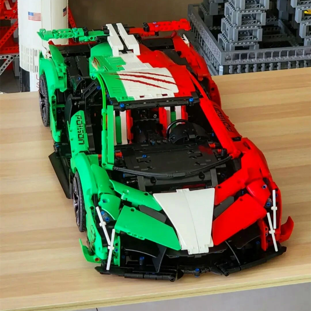 

В наличии, аксессуары LamborghiniI Veneno Roadster для специальных спортивных автомобилей, совместимые с MOC 42115, строительные блоки, кирпичи, игрушки