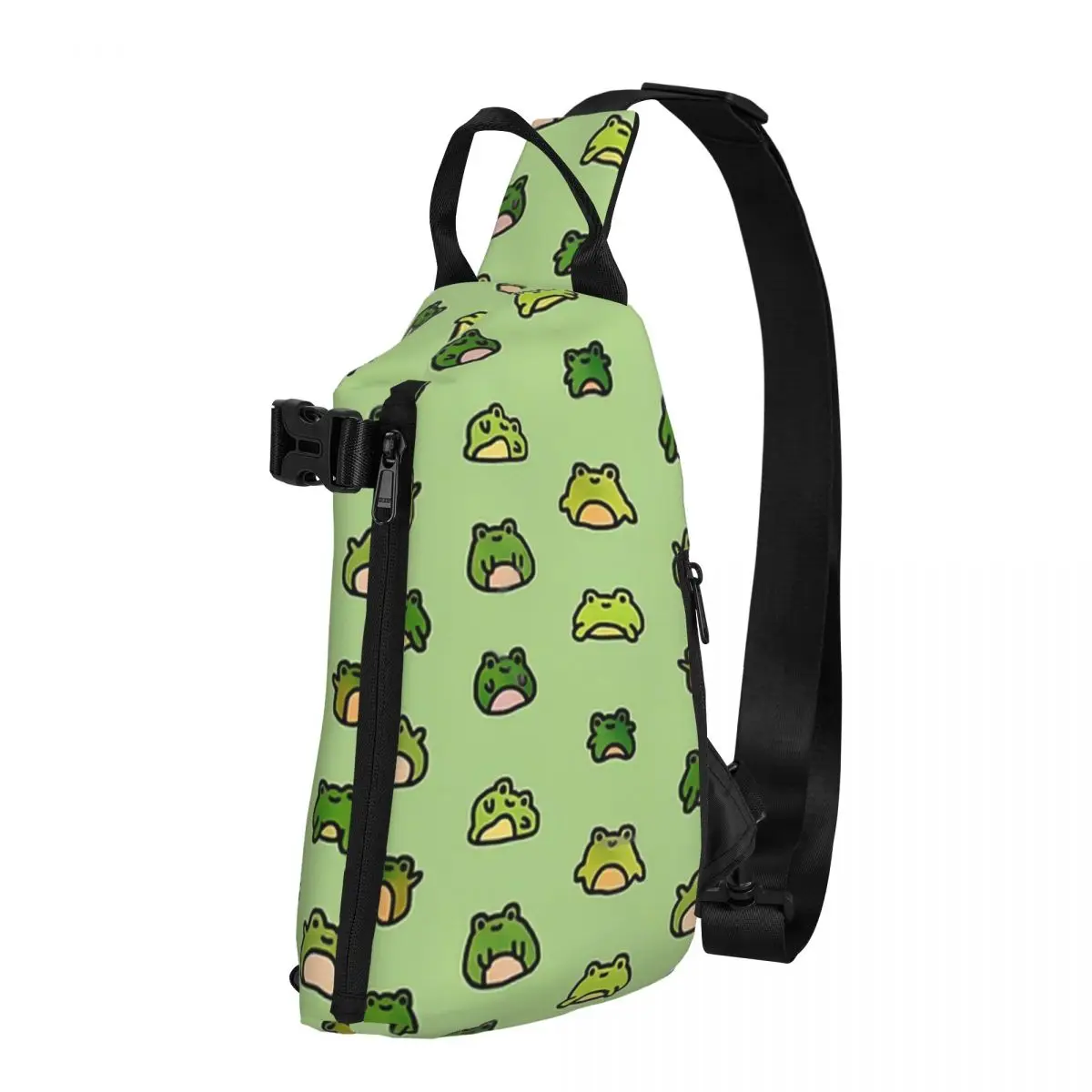 Frogs Doodle Shoulder Bags Chest Cross Chest Bag Diagonally Casual Messenger Bag Travel Handbag
