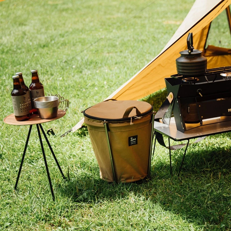 Мусорная корзина для кемпинга на открытом воздухе складной органайзер круглая