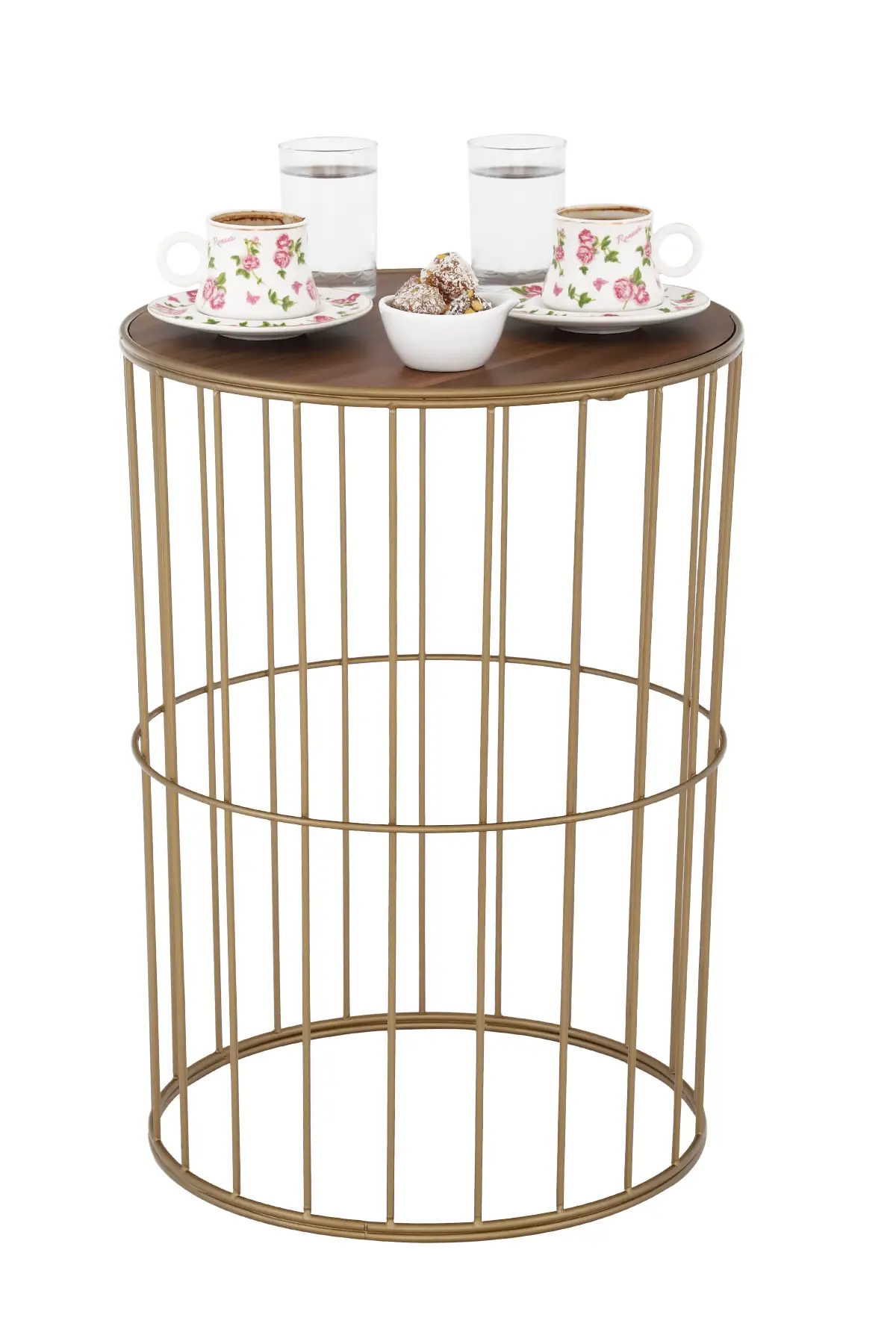 

Modern Nest Side Table Antique Scandinavian Round Metal Leg Tea Coffee Service Table Round Living Room Bedside Single Table Table