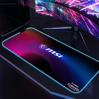 msi rgb mouse pad gaming desk accessories led mousepad gamer deskmat keyboard mat anime mause pc pads large backlight carpet