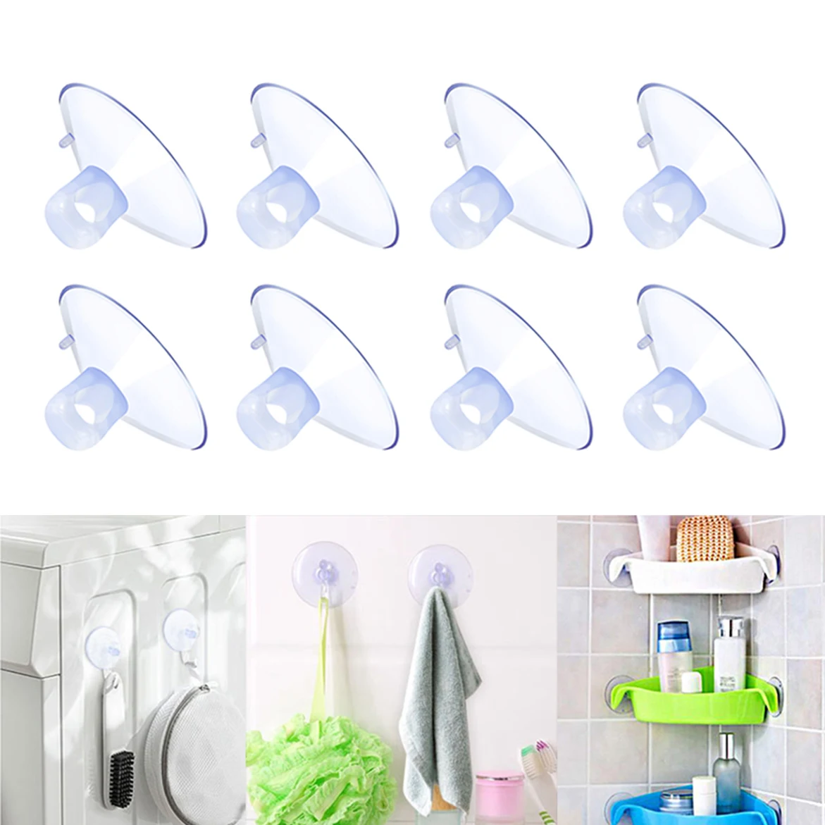 

10/20Pcs 35mm Clear Mushroom Head Sucker PVC Suction Cups for Home Kitchen Bathroom Wall Window Decoration Strong Vacuum Suckers