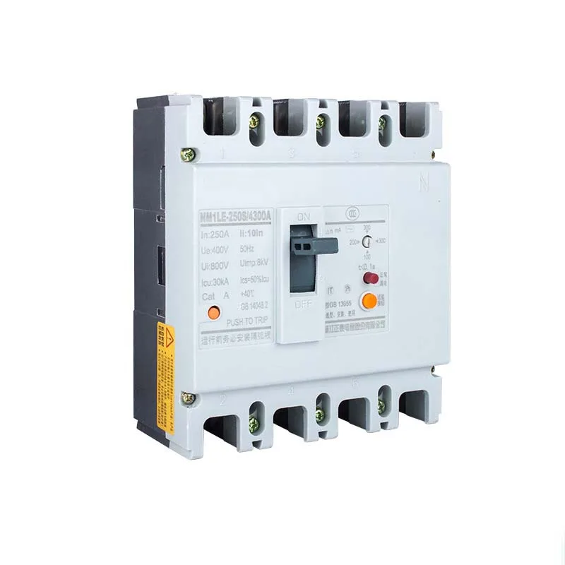 

Molded case leakage circuit breaker NM1LE-250 4P leakage protection switch