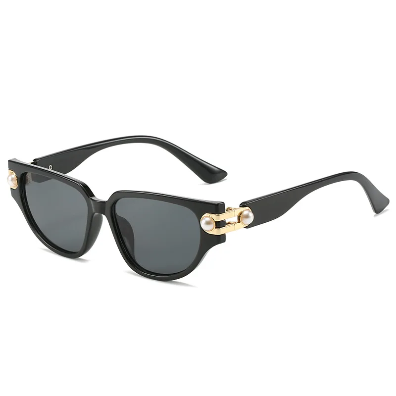 

Очки солнцезащитные женские «кошачий глаз», роскошные брендовые винтажные дизайнерские солнечные очки в стиле ретро, с жемчугом, UV400
