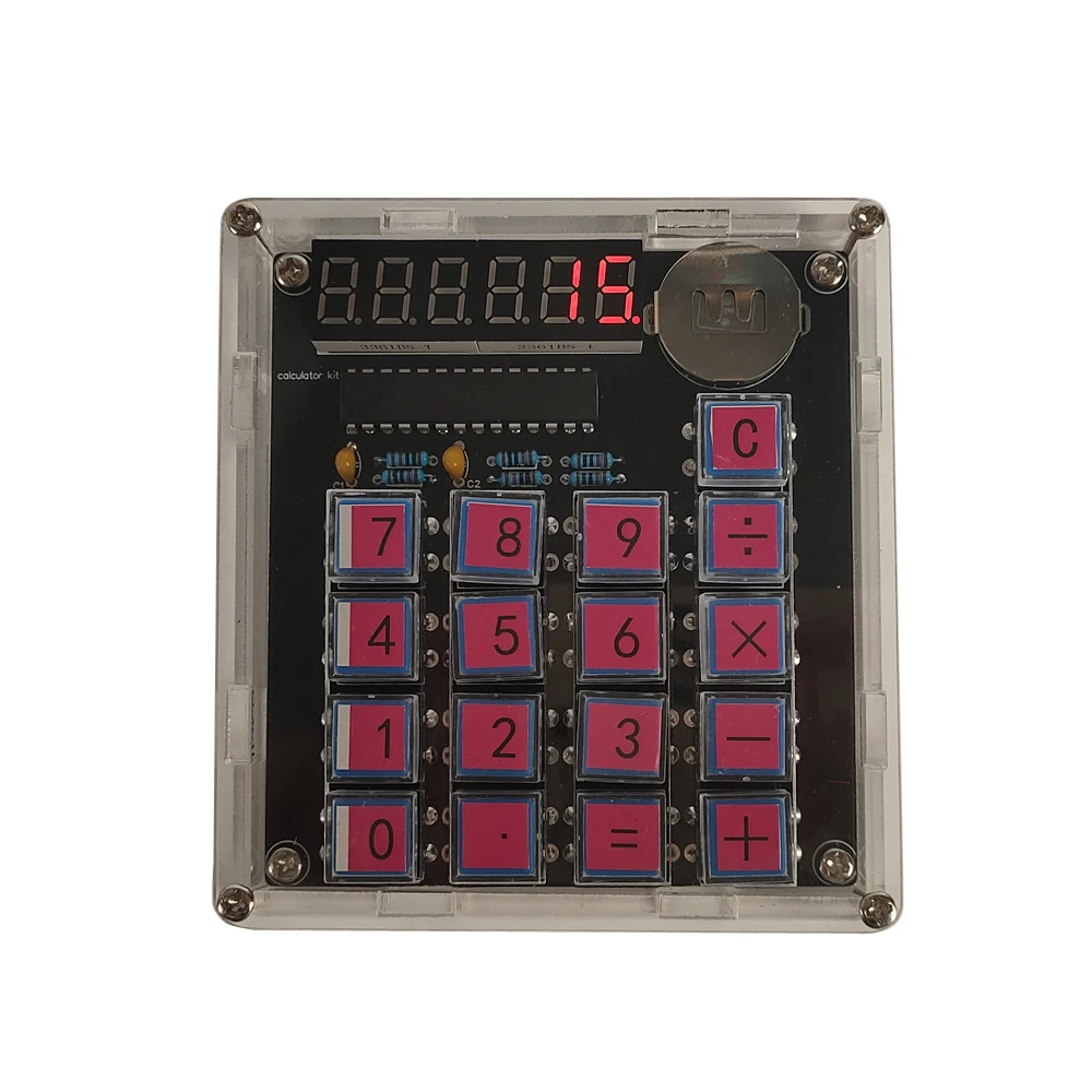 DIY Calculator Kit Digital Display MCU Pocket Nixie Tube Calculator Module Transparent Case Auto Sleep For Soldering Practice images - 6
