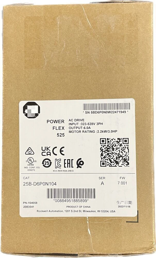 AB 25B-D6P0N104 /A PowerFlex 525 2 кВт 3 л.с. привод переменного тока 25B D6P0N104