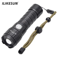 usb rechargeable flashlight strong outdoor riding night fishing p50 super bright portable led flashlight 18650 or 26650 battery