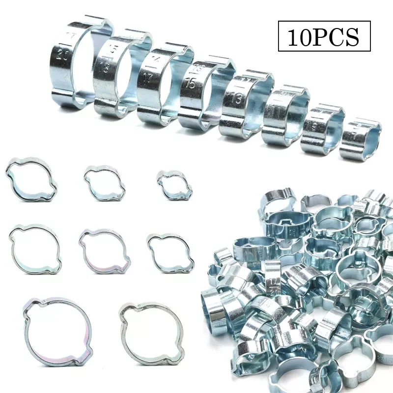 

Hose Clamp Double Ears Clamp Worm Drive Fuel Water Hose Pipe Clamps Clips Hose Fuel Clamps for Car