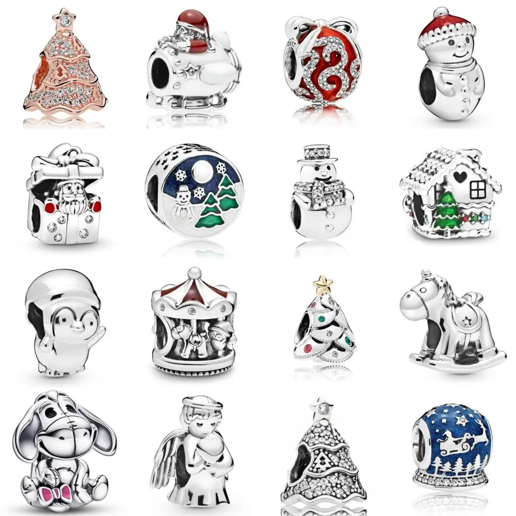 

Original Gingerbread House Santa In A Giftbox Christmas Tree Carousel Charm Fit Pandora 925 Sterling Silver Bracelet Jewelry