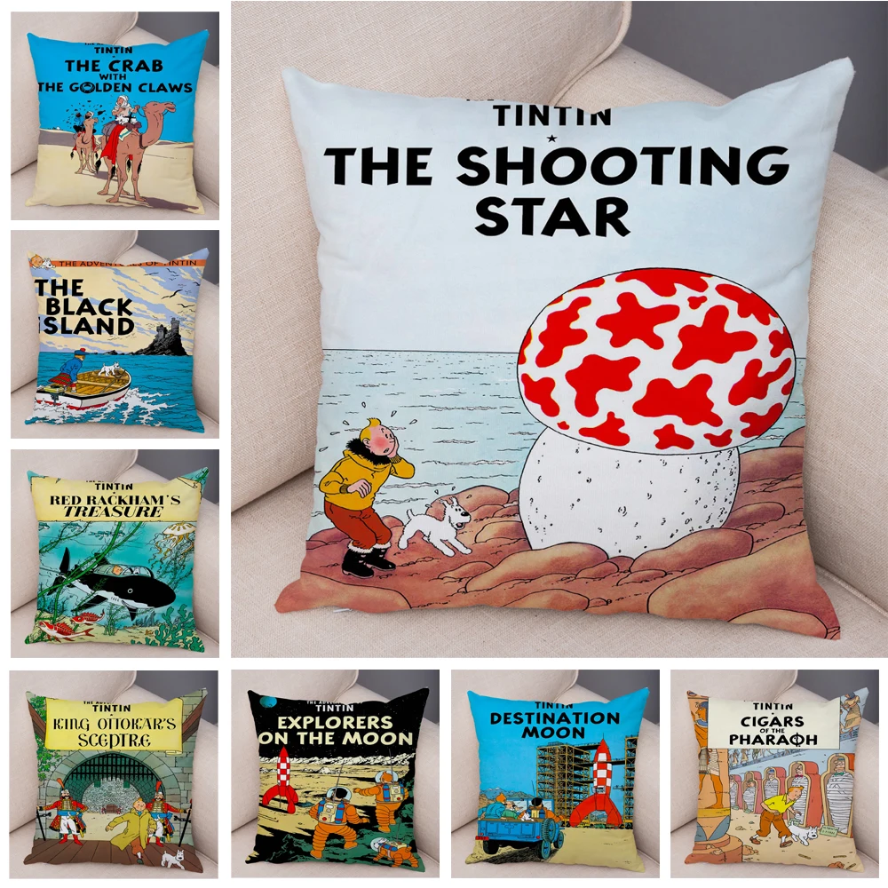 Классический винтажный Чехол для подушки с рисунком в виде книжки из аниме