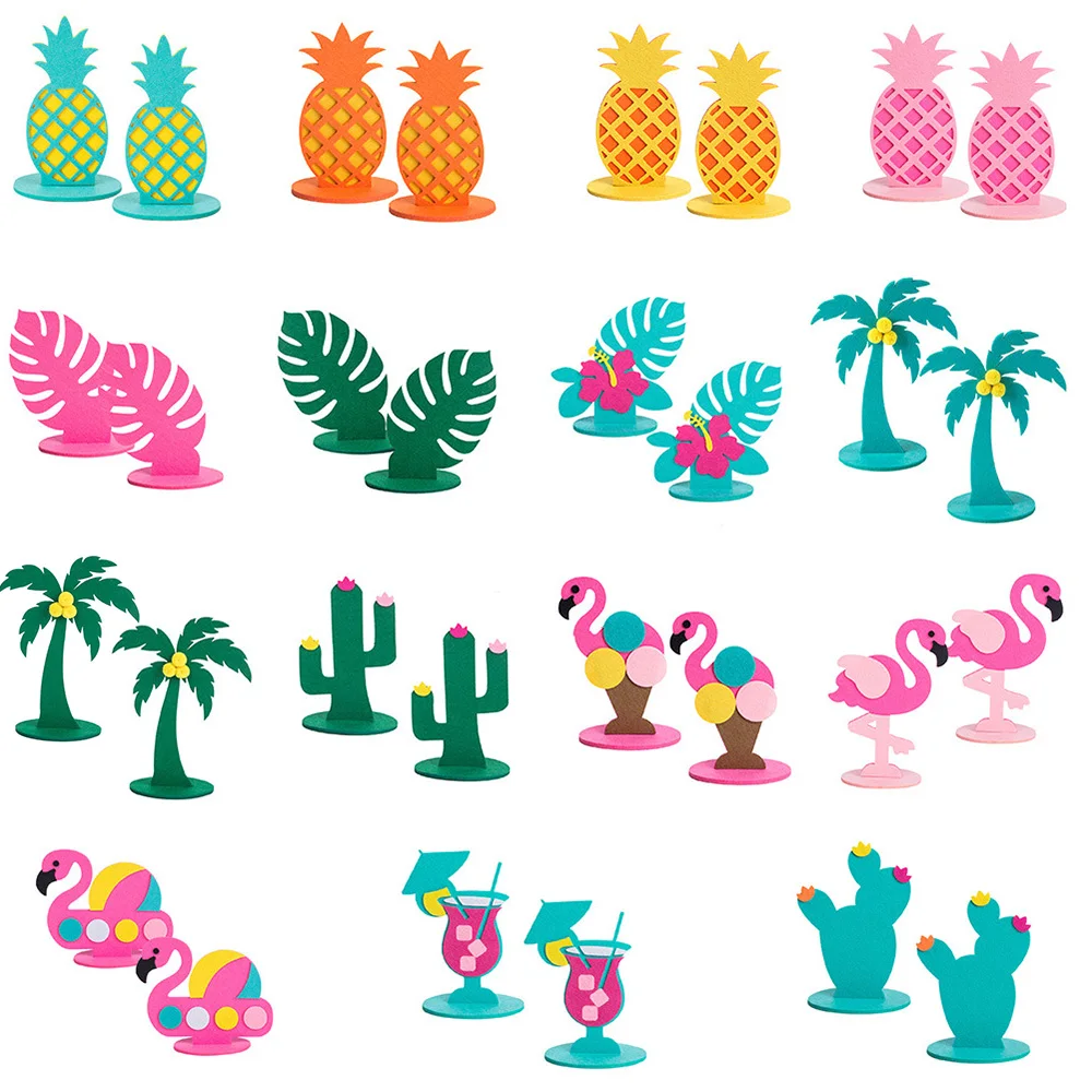 

Felt Flamingo Pineapple Cactus Desktop Accessories Decoration Hawaiian Beach Luau Party Decorations Birthday Decorations Summer