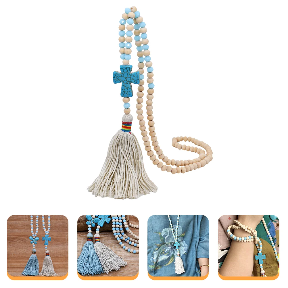 

Beads Necklace Rosary Bracelets Prayer Beads Bracelet Wood Necklace Neck Chain