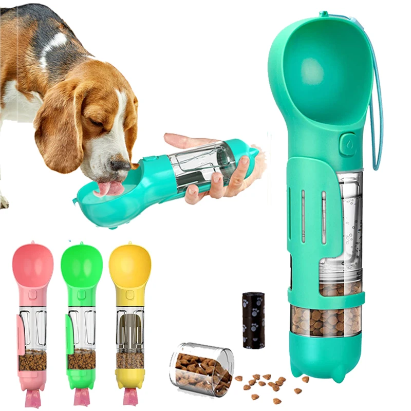 

Pet Cat Dog Feeder Drinking Bowl Water Bottle Portable Dispenser With Poop Shovel Outdoor Pet Water Dispenser Feeder Accessories