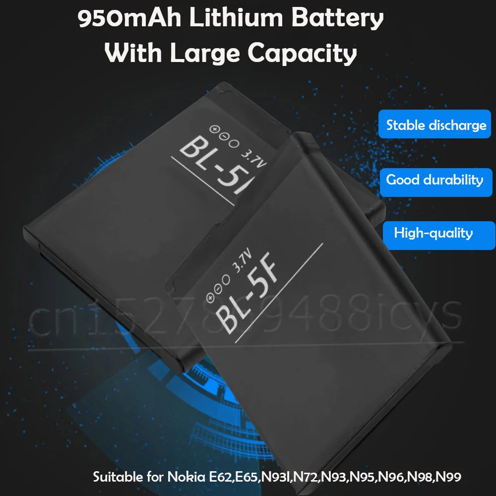 2-20 шт. запасные батареи для телефона Nokia N72 N78 N93i N95 N96 N98 N99 6710N 950 E65 |