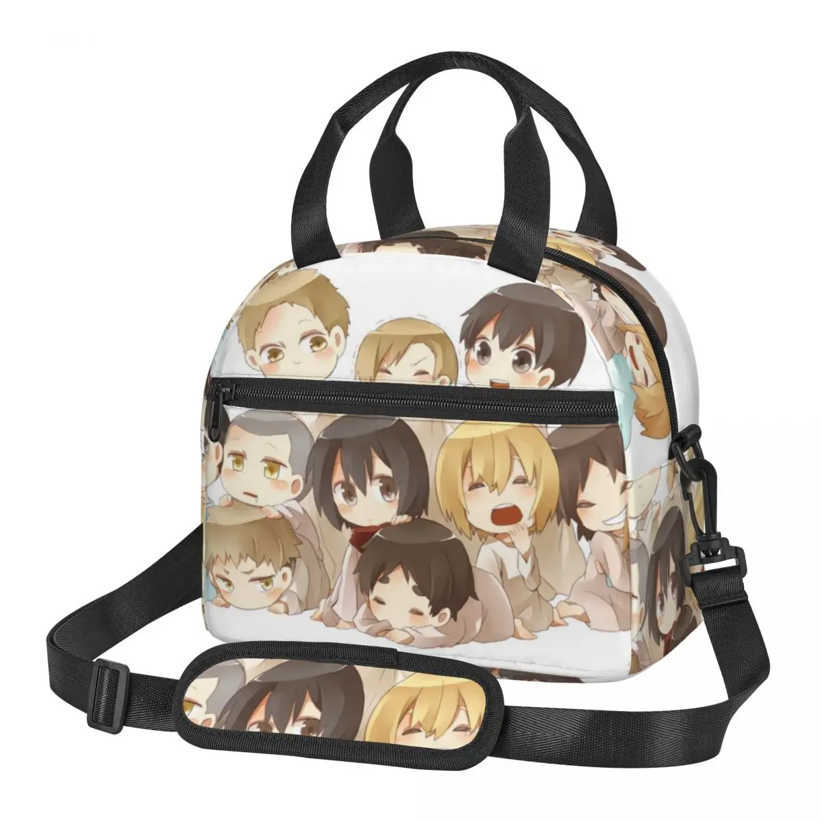 

Портативный изолированный термальный Ланч-бокс Bento с изображением атаки на Титанов милый аниме сумка для хранения пикника Сумка для ланча