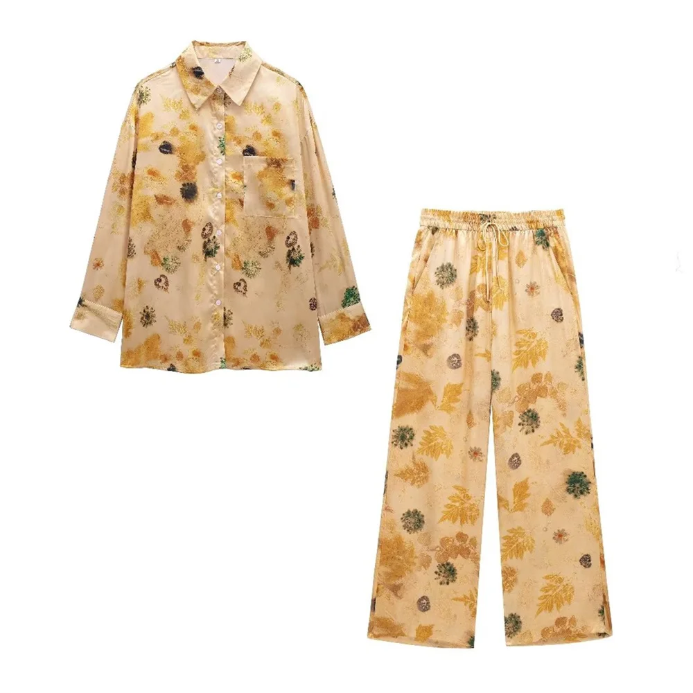 Женская рубашка-поло с принтом Zarb костюм из шелковой атласной ткани