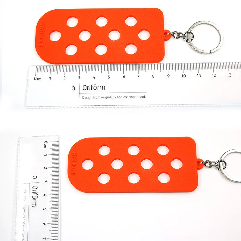 500pcs Soft EVA Keychain with Holes fit Shoe Charms Clog Charm Storage Key Board Key Ring Ornaments