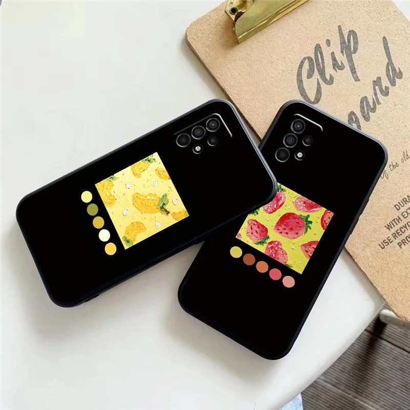 

Watercolour Fruit Phone Case For Samsung Galaxy A32 4G 5G A51 4G 5G A71 4G 5G A72 4G 5G Coque Silicone Cover Liquid Silicon
