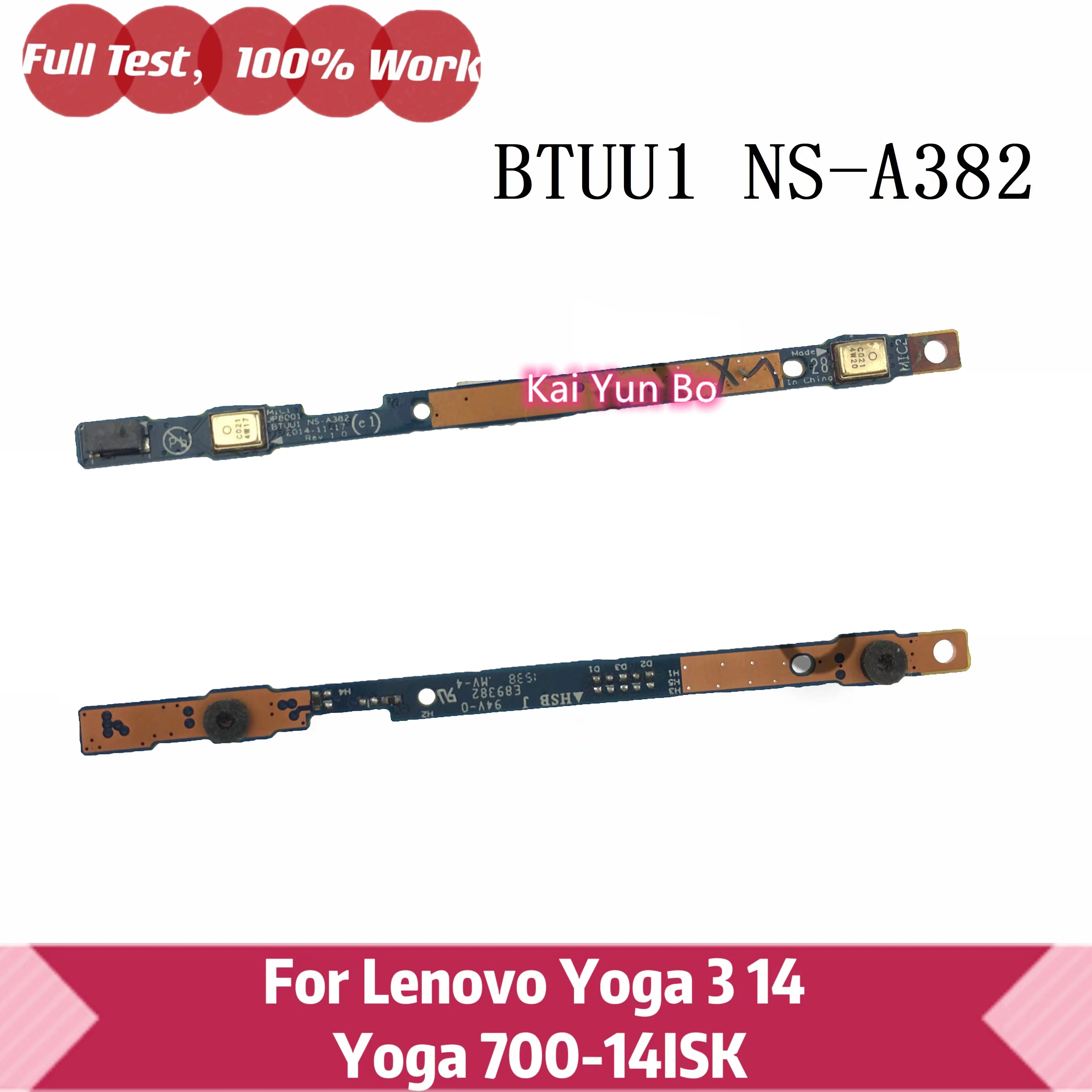 

Lenovo Yoga 3 14 3-14 700-14ISK Ноутбук Подлинная плата микрофона BTUU1 NS-A382 100% Протестировано OK