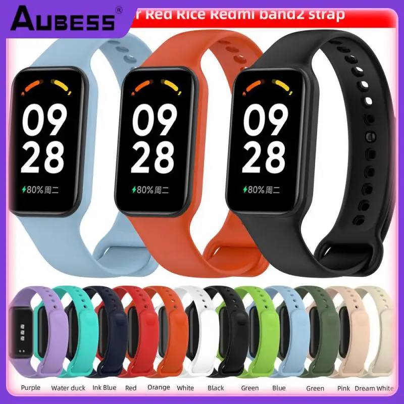 

Smartwatch Replacement Wristband Easy Installation Silicone Strap For Redmi Band2 Breathable Light Watchband Office Accessories