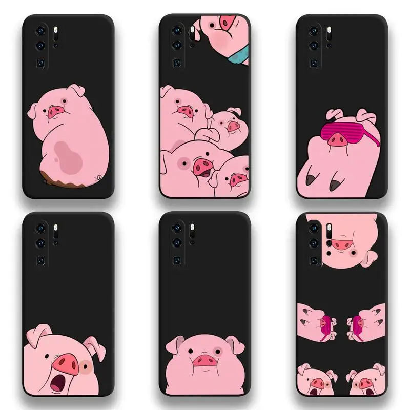 

Gravity Falls Waddles Pink Pig Phone Case For Huawei P20 P30 P40 lite E Pro Mate 40 30 20 Pro P Smart 2020