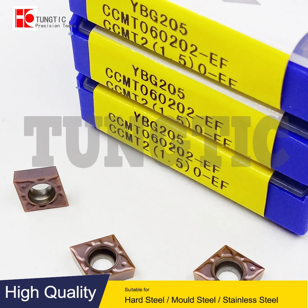 

TUNGTIC CCMT060202-EF фрезерные вставки, карбидный резак для ЧПУ-инструментов CCMT 060202-EF