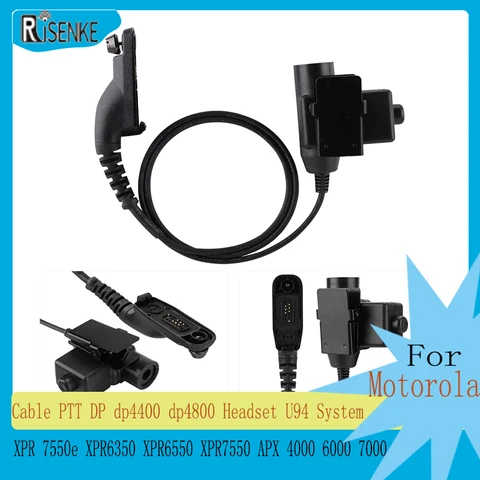 Системный адаптер RISENKE U94 для Motorola XPR7550e XPR7350e XPR6350 XPR6550 APX4000 APX6000 APX7000 APX8000, гражданский PTT-кабель