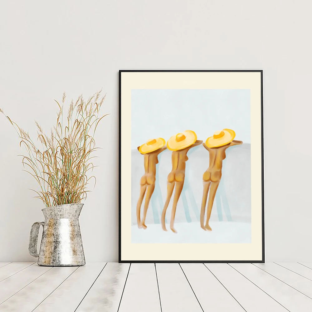 Забавные женские сексуальные принты и плакаты обнаженная девушка Картина на