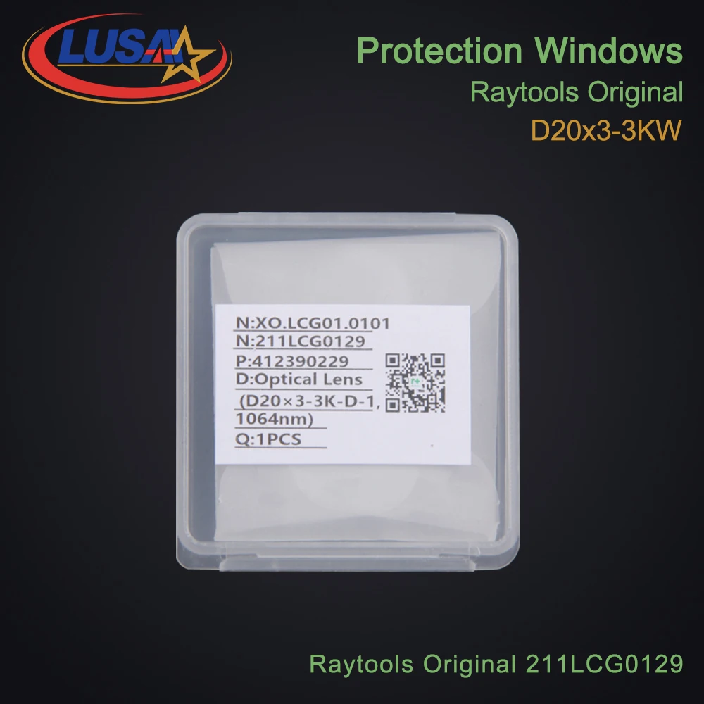 LUSAI 10 шт./лот Raytools оригинальная Лазерная Защитная линза для окон 20x3 3 кВт 211LCG0129