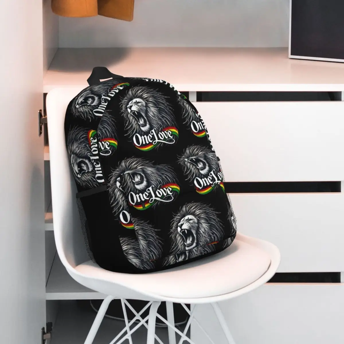 Фото Рюкзак Rastafarian Amaiquina Reggae Rasta Lion Street Skullies, студенческая сумка для книг, школьная сумка для мужчин и женщин, сумки через плечо для компьютера №3