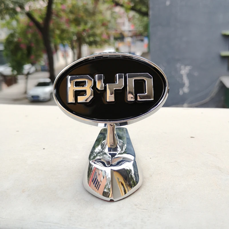 

Креативная эмблема передней крышки автомобиля для BYD Yuan Qin Tang Surui F6 F3R F0 F3 G3 S6 Song M6, логотип BYD, автомобильная наклейка из цинкового сплава