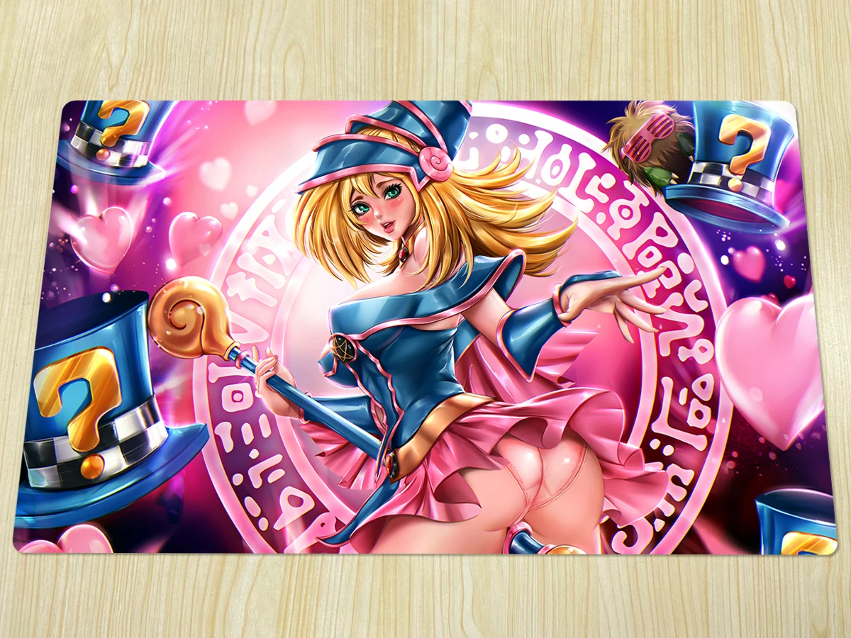 

Игровой коврик YuGiOh Dark Magician Girl, настольная игра, игровой коврик TCG, Игральный коврик для торговых карт, пользовательский Аниме Коврик для мыши, Детские зоны и сумка