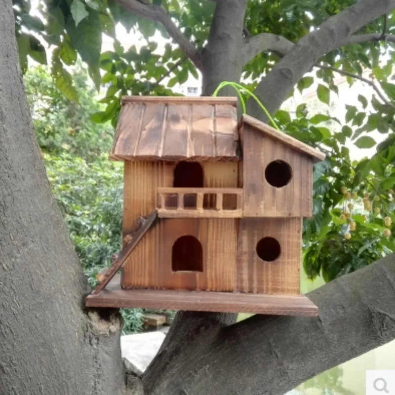 wood preservative bird nest outdoor waterproof warm bird house peony parrot breeding box bird cage toy zp6261038 free global shipping