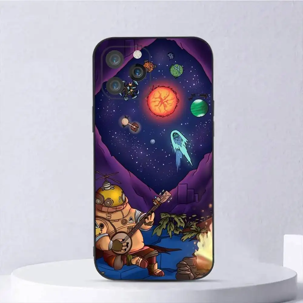 Фото Чехол для телефона Game O-OuterS Wilds для iPhone 16,15,14,13,12,11, Plus, Pro Max, XS, X, E, SE, мини-мягкий силиконовый черный чехол №3
