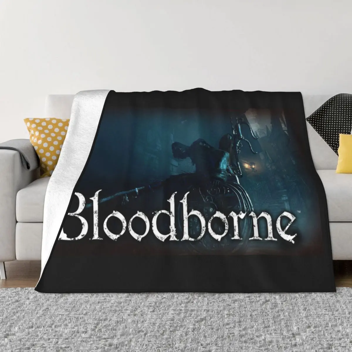 

Bloodborne Knitted Blanket Lady Maria Game Flannel Throw Blankets Home Couch Printed Soft Warm Bedspread
