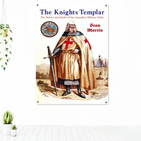 knights of templar posters christ crusaders banners flag wall art home decoration wall hanging ornaments mural hd wallpapers y7