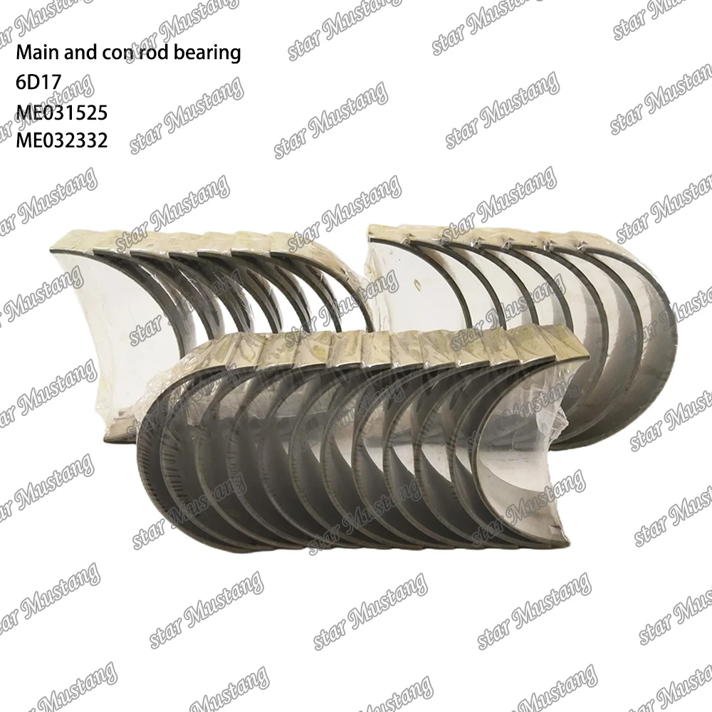 Главный подшипник и шатуна 6D17 ME031525 ME032332 подходит для деталей двигателя Mitsubishi