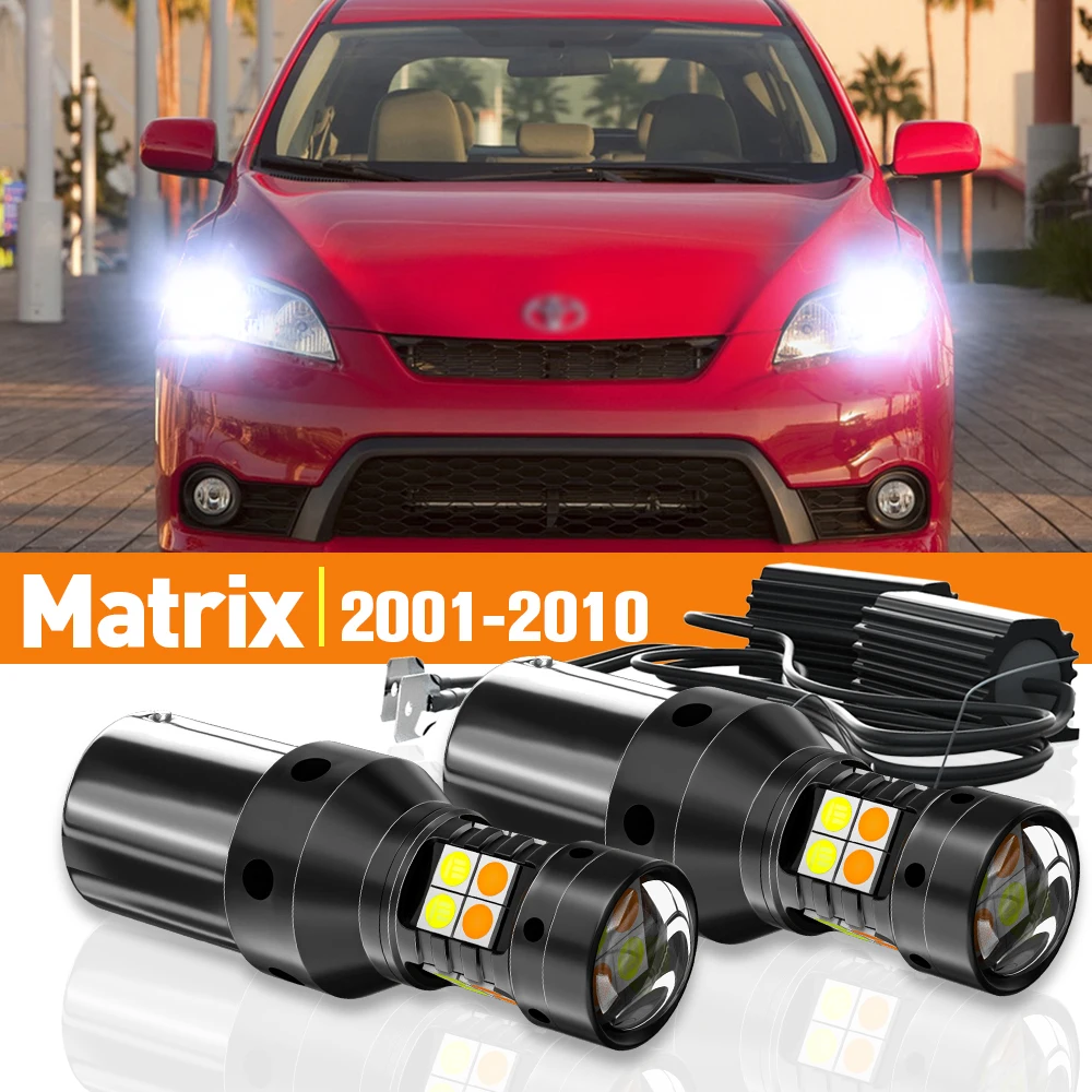 

2x LED Dual Mode Turn Signal+Daytime Running Light DRL For Hyundai Matrix 2001-2010 2004 2005 2006 2007 2008 Accessories Canbus