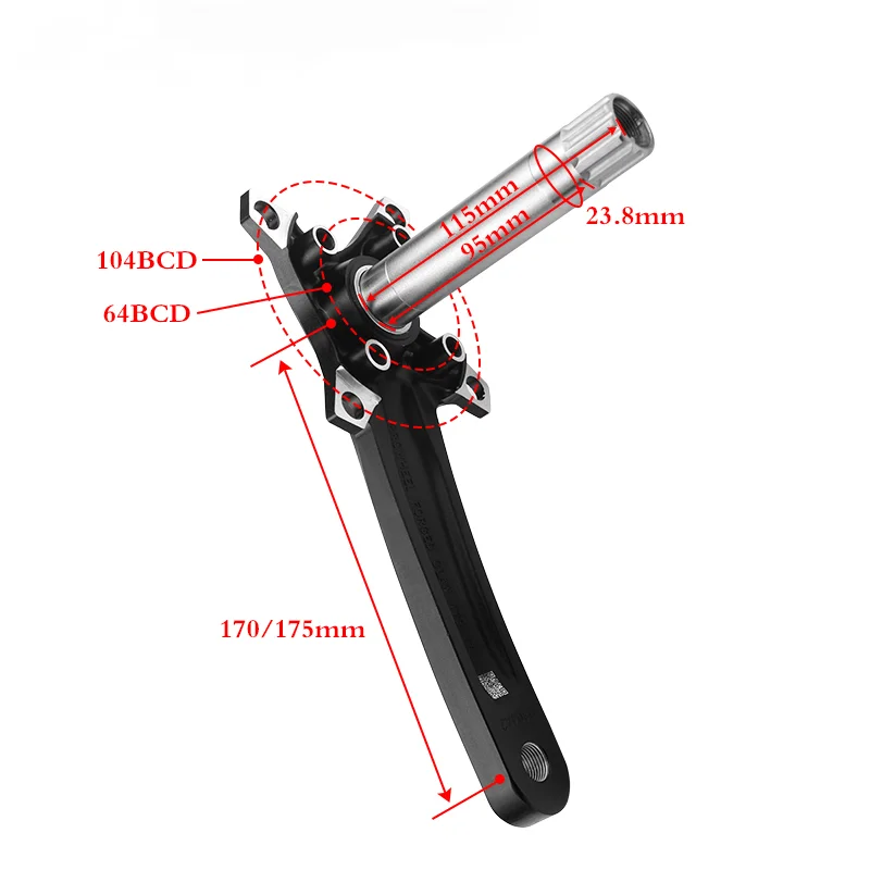 104BCD комплект кривошипов для горного велосипеда 170 мм 175 Кривошип и Нижний